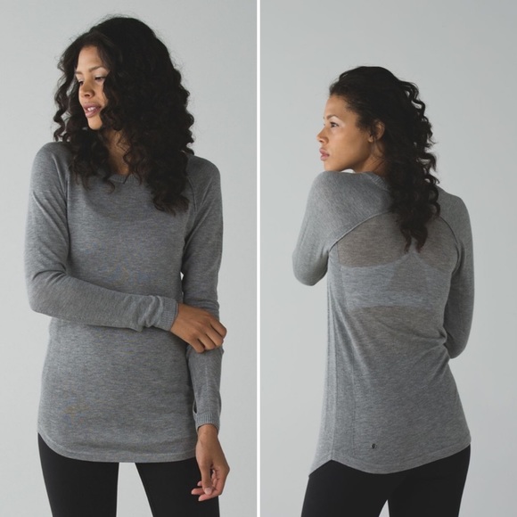 lululemon athletica Sweaters - Lululemon Sunshine Coast Long Sleeve Knit Top Grey